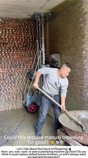 Mechanical Plastering in Action – Speed and Consistency Combined 🧱🤖