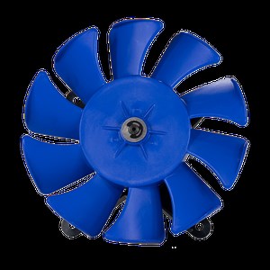 Blue Fan Gearbox Assembly with Fan Blade