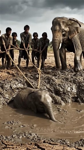 Epic Rescue Mission: Entire Village Saves Baby Elephant From Deadly Pit!