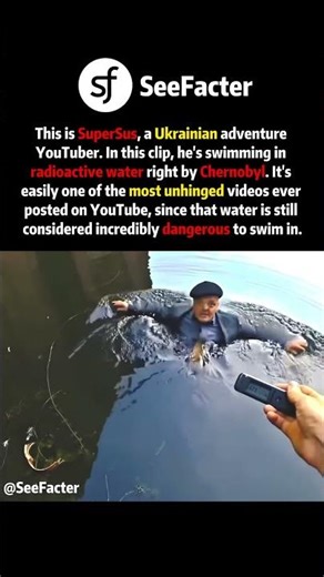 He swam in the water at Chernobyl. #shorts