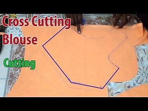 Cross Cutting Blouse Cutting Full Class | Cross Cut Blouse Cutting(p-1) Stitching(p-2) Easy Method