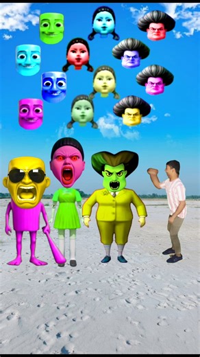 Scary Teacher 3D, Sahur Dancing, Squid girl Dancing &Me Correct Head Matching #shorts