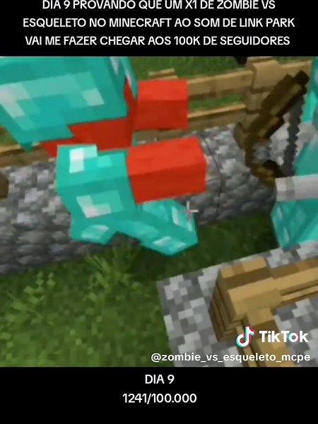 Zombie Vs Esqueleto - MCPE no TikTok