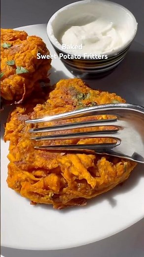 Oven -Baked Sweet Potato Fritters