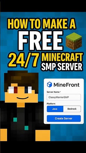 FREE Minecraft SMP Server in 1 Minute! (24/7, No Hosting Needed!)