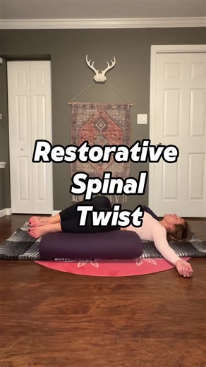 Reclined Spinal Twist ✨ A gentle yet powerful pose to release tension—physically, emotionally, and energetically. With the support of bolsters or blankets, this shape invites deep self-reflection and surrender, aligning with Satya (truthfulness). As you let go of what no longer serves you, you create space to connect with your inner truth and express it more freely. Breathe, soften, and trust the process. #yoga #yogateacher #restorativeyoga @HuggerMuggerYoga