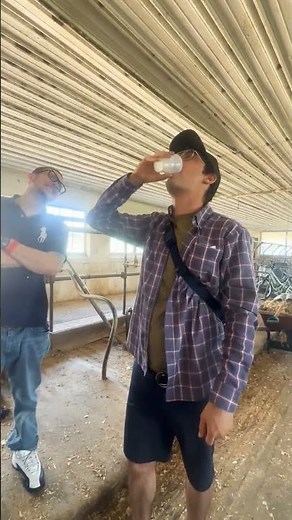 Cow Milk Out the udder, glad it was a girl cow. #Milk #uddermilk #milktease #drinkmilk #tastetest #C