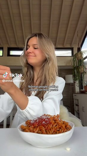 Funny Pasta & Portion Cheese Reaction