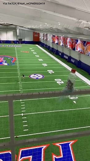 Florida Gators Football's Evan McPherson was the first kicker picked in this year's #NFLDraft. The new Cincinnati Bengals kicker took on the #bottlecapchallenge with ease. (Via TikTok/Evan_McPherson19) | Sunday Night Football on NBC