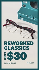2.5K views | Trend-proof classic frames, starting at $6.95. | Zenni Optical | Facebook