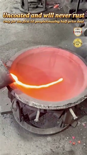 An heirloom-quality, uncoated pure iron skillet — a masterpiece meticulously hand-forged by artisans