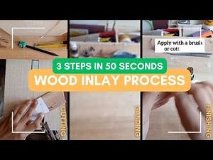 Wood Inlay Process – 3 Steps in 50 Seconds.