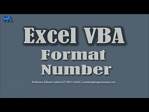 Dica de Excel VBA como usar o método FORMAT NUMBER