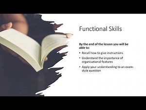 Functional Skills: How to write Instructions#englishlearning #adulteducation