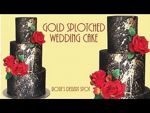 Easiest Ever 3 tier Black and Gold Cake- Rosie's Dessert Spot