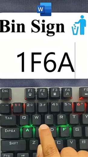 How to Insert bin sighn in MS Word | Simple Shortcut Code 💻