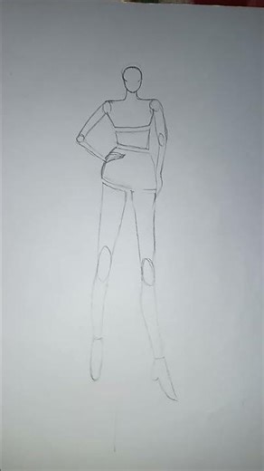 How to draw model for fashion design #ytshorts #youtubeshort #viral #drawing #dresssketch #shorts