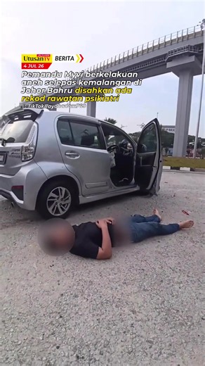 4 JUL 26: Ketua Polis Daerah Johor Bahru Selatan, ACP Azrul Hisham Mohd Shaffei berkata, berdasarkan maklumat yang diberikan oleh waris pemandu, individu berkenaan mempunyai rekod di Klinik Psikiatri, Hospital Kluang. Klik kotak hijau untuk berita lanjut 📰 #trendingnewsmalaysia #kemalangan #fyp #psikiatri