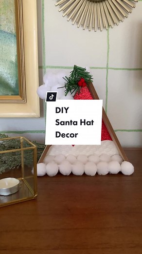 Santa Hat DIY Craft Tutorial | Dollar Tree Christmas Decor