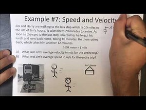One Dimensional Kinematics (Speed & Velocity) [1/2]