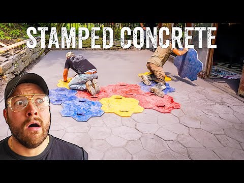 How To Stamp Concrete - EPIC Back Yard Transformation pt. 2