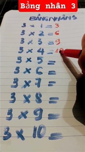 Bảng nhân 3 #funny #puzzle #maths