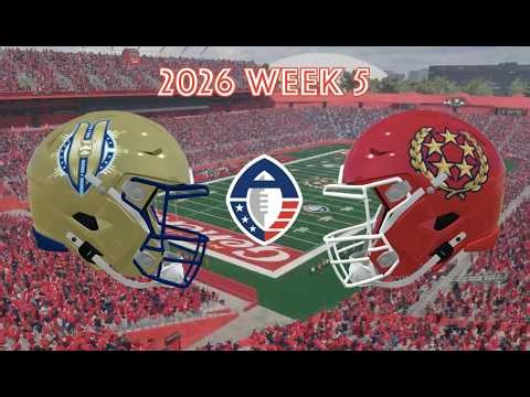 AAF 2.0 2026 Season Week 5 - Hartford Colonials (2-2) @ New Jersey Generals (1-3)