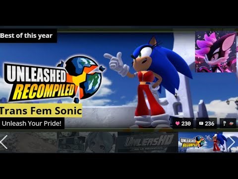 Trans Fem Sonic in Sonic unleashed Recomp