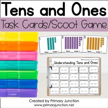 Identify Numbers Using Tens and Ones Place Value Scoot Game Task Write the Room