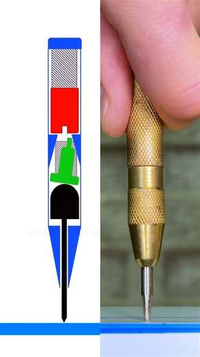 Turbo Tips on Instagram: "How to Use an Automatic Center Punch for Accurate Drilling - Stop Bit Wander #workshops #metalworking #centerpunch"