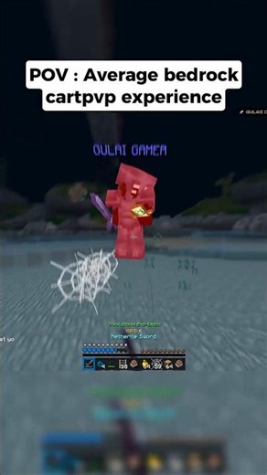 POV: Average bedrock cartpvp experience #zeqa #hiveskywars #minecraftpvp