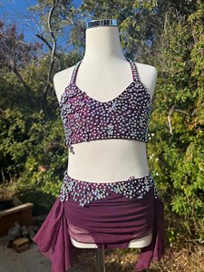 Custom Plum Crystal Dance Costume | Child Intermediate 6-8 - Etsy UK