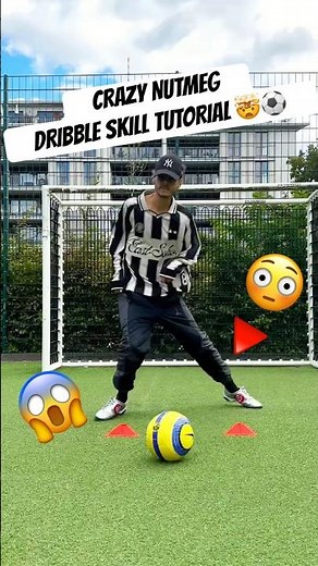 ⭐️ CRAZY NUTMEG DRIBBLE SKILL TUTORIAL 🤯⚽️ #football #soccer #footballskills #footballtutorial