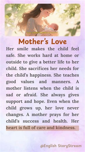 Mother's Love - English Listening 📖🗣 #learnenglish #mother #mom | English StoryStream