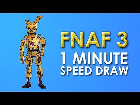 How to draw Springtrap (golden bonnie) from Five Nights at Freddy's 3 step by step preview