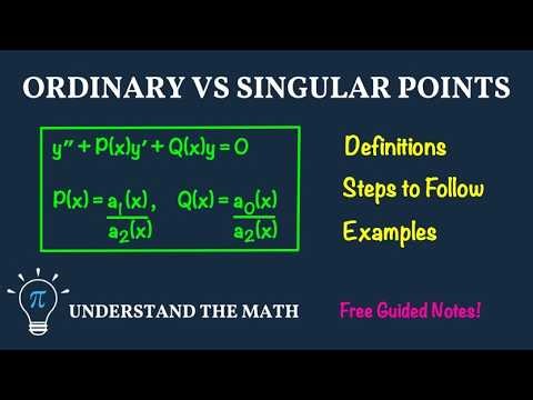 How to Identify Ordinary and Singular Points (Step-by-Step Examples)