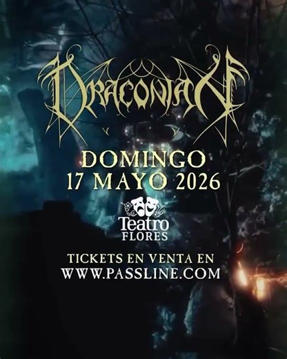 DRACONIAN EN ARGENTINA!! 17 DE MAYO TEATRO FLORES BANDA INVITADA: INAZULINA