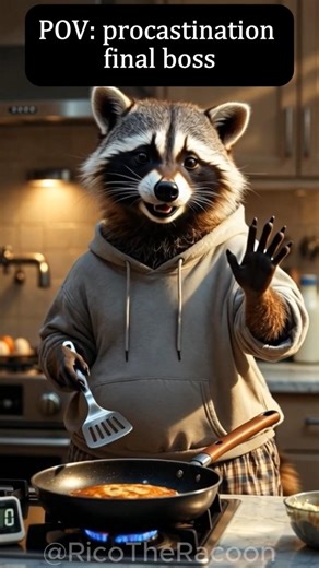 AI Rico The Raccoon Teaches how to make Pancakes… #CookingFail #FunnyShorts #Relatable #ViralReels