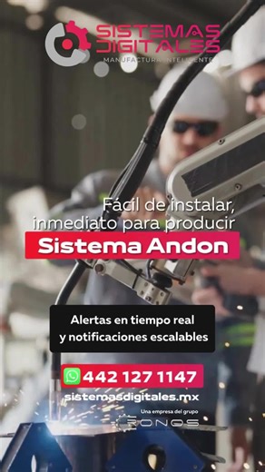 🚦 Implementar un Sistema Andon no tiene que ser complicado. Nuestra solución se instala de forma rápida y se adapta a tu infraestructura actual, sin detener tu operación. ⚙️ Visualiza fallas, actúa al instante y mejora tu productividad desde el primer día. 👉 Contáctanos y conoce lo fácil que es implementarlo. 📞 442 127 1147 📲 https://wa.me/524421271147 🌐 https://sistemasdigitales.mx/ #digitalizaprocesos #industria #sistemasdigitales #cronos #andon