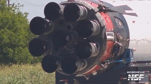 12K views · 296 reactions | Brand new Falcon 9 booster B1091 was spotted leaving the SpaceX McGregor test site earlier today. We hope to see it arriving at the space coast in a week or two, and getting prepped for its first launch. Keep tabs on all the booster, second stage, Merlin, and Raptor testing using our 24/7 livestream, McGregor Live. Link in the comments below.  | NASASpaceflight.com | Facebook