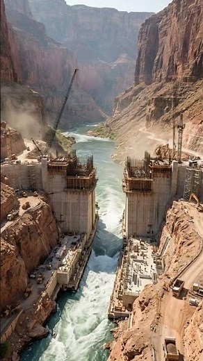 How a Giant Dam Is Built — Step by Step #timelapse #construction #dam