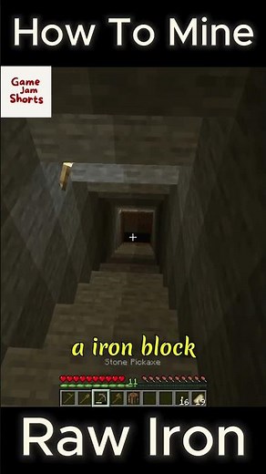 How To Mine Raw Iron #minecraft #shorts