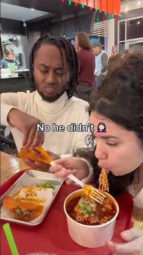 He crossed a line when he dipped that taco in my ramen! 😡 😤