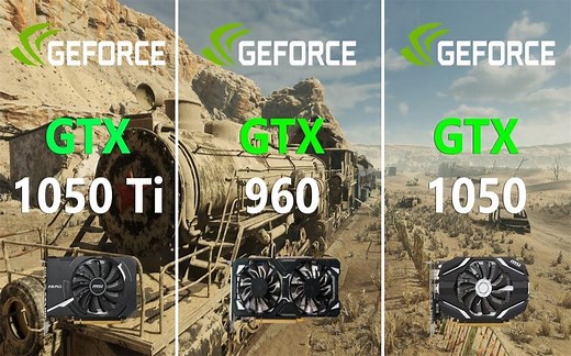 GTX 1050Ti 4G vs GTX 960 4G vs GTX 1050 2G 显卡游戏性能测试对比（i5-9400F） 1080P 60帧视频