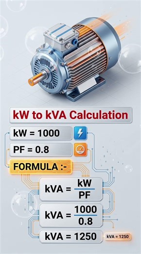 KW and KVA Calculation #IndustrialEquipment #electrical #electricalengineering