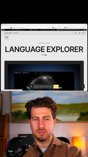 Josh@Yolkk on Instagram: "I found the sound file 🎉. Couldn't post this without 💚🔊 This was a beautiful experience that reminded me what sound could do for a website. Incredible work by Hook for Google. languages. [google/language-explorer] At its core, this is a language research tool. You can zoom around the globe, select countries, explore spoken languages, see how many speakers there are and whether a language is endangered or not. But the magic is in how it’s presented. The whole thing is