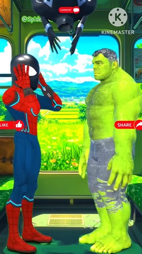Red Hulk vs Green Spiderman 💥 Crazy Face Swap GTA V 😱 #shorts