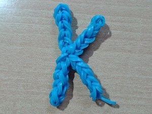 ♥ Tutorial: Letter K made with rubber bands (no loom) ♥