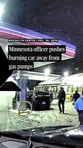 An electric vehicle’s battery caught fire next to the gas pumps at a gas station in Brooklyn Center. The driver was inside the store when the rental car started smoking. Station staff cut off the gas flow to the pumps and an officer used his squad car to push the vehicle away from the fuel pumps and into the parking lot. Tap the link in our bio for the full story by Paul Walsh. Video provided by the Brooklyn Center Police Department.