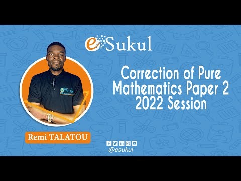 Solution to Paper 2 Pure Mthematics June 2022